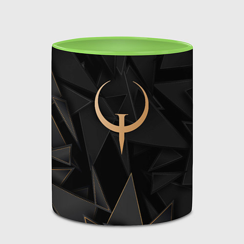 Кружка цветная Quake golden poly / 3D-Белый + светло-зеленый – фото 2