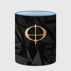 Кружка 3D Ozzy Osbourne golden poly, цвет: 3D-небесно-голубой кант — фото 2