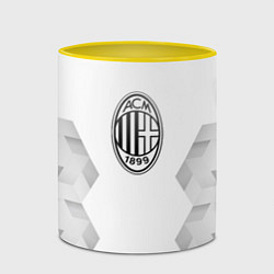 Кружка 3D AC Milan white poly, цвет: 3D-белый + желтый — фото 2