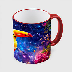 Кружка цветная Тукан в космосе