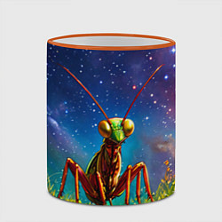 Кружка 3D Богомол и звездное небо, цвет: 3D-оранжевый кант — фото 2