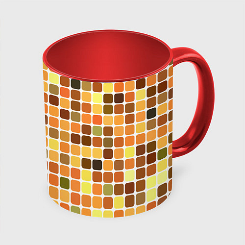 Кружка цветная Осенняя палитра / 3D-Белый + красный – фото 1