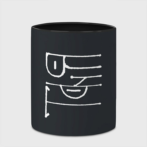 Кружка цветная Таня - чёрная надпись вязью / 3D-Белый + черный – фото 2