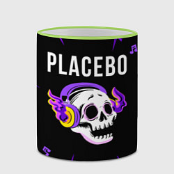 Кружка 3D Placebo неоновый череп, цвет: 3D-светло-зеленый кант — фото 2