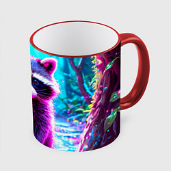 Кружка цветная Енотик в сказочном лесу