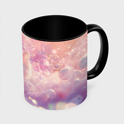 Кружка цветная Котенок в пузырях