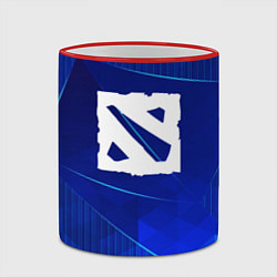 Кружка 3D Dota blue poly, цвет: 3D-красный кант — фото 2