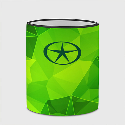 Кружка цветная JAC green poly / 3D-Черный кант – фото 2