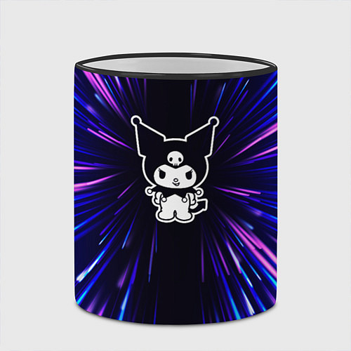 Кружка цветная Kuromi neon energy / 3D-Черный кант – фото 2