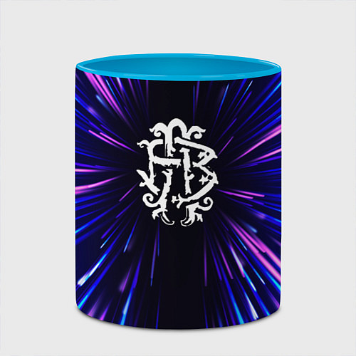 Кружка цветная Nickelback neon energy / 3D-Белый + небесно-голубой – фото 2