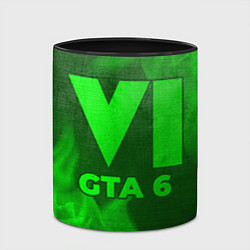 Кружка 3D GTA 6 - green gradient, цвет: 3D-белый + черный — фото 2