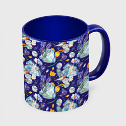 Кружка цветная Крокусы и зяблик во льдах