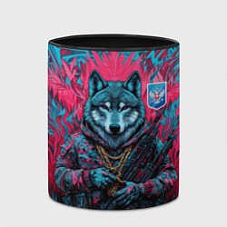 Кружка 3D Волк с гербом РФ, цвет: 3D-белый + черный — фото 2