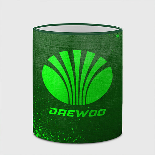 Кружка цветная Daewoo - green gradient / 3D-Зеленый кант – фото 2