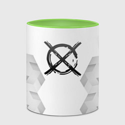 Кружка 3D CreepyPasta white poly, цвет: 3D-белый + светло-зеленый — фото 2