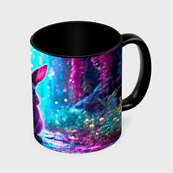 Кружка цветная Зайчик в сказочном лесу