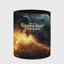 Кружка 3D Kingdom Come Deliverance 2 лого на черном небе, цвет: 3D-белый + черный — фото 2