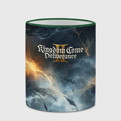 Кружка цветная Kingdom Come Deliverance 2 молнии / 3D-Зеленый кант – фото 2