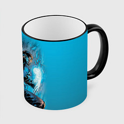 Кружка 3D Mortal Kombat - Sub-Zero, цвет: 3D-черный кант