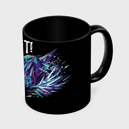 Кружка цветная Саб-Зиро и Скорпион - Mortal Kombat / 3D-Белый + черный – фото 1