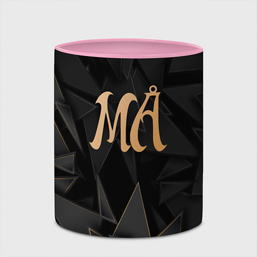 Кружка цветная Maneskin golden poly / 3D-Белый + розовый – фото 2