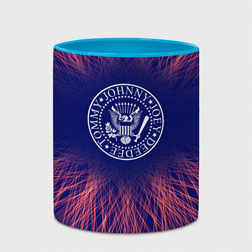Кружка цветная Ramones red energy / 3D-Белый + небесно-голубой – фото 2