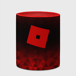 Кружка 3D Roblox red poly, цвет: 3D-белый + красный — фото 2