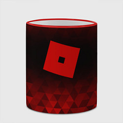 Кружка 3D Roblox red poly, цвет: 3D-красный кант — фото 2