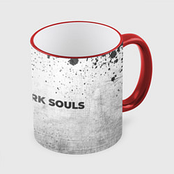 Кружка 3D Dark Souls - white gradient по-горизонтали, цвет: 3D-красный кант