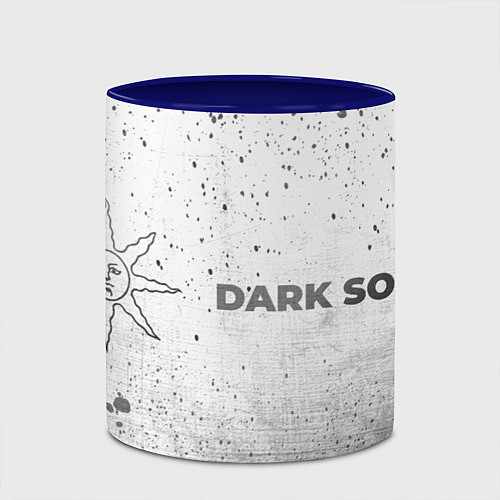 Кружка цветная Dark Souls - white gradient по-горизонтали / 3D-Белый + синий – фото 2