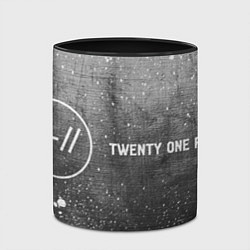 Кружка 3D Twenty One Pilots - grey gradient по-горизонтали, цвет: 3D-белый + черный — фото 2