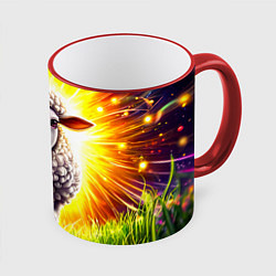 Кружка цветная Овечка в ярких лучах