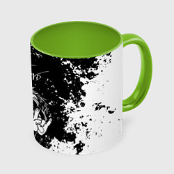 Кружка 3D Pink Floyd рок пес, цвет: 3D-белый + светло-зеленый