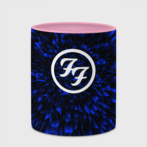Кружка цветная Foo Fighters blue energy / 3D-Белый + розовый – фото 2