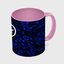 Кружка 3D Foo Fighters blue energy, цвет: 3D-белый + розовый
