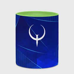 Кружка 3D Quake blue poly, цвет: 3D-белый + светло-зеленый — фото 2