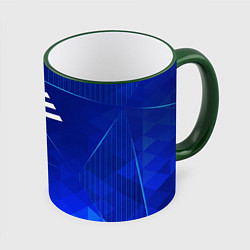 Кружка 3D Imagine Dragons blue poly, цвет: 3D-зеленый кант