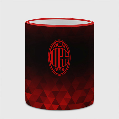 Кружка цветная AC Milan red poly / 3D-Красный кант – фото 2