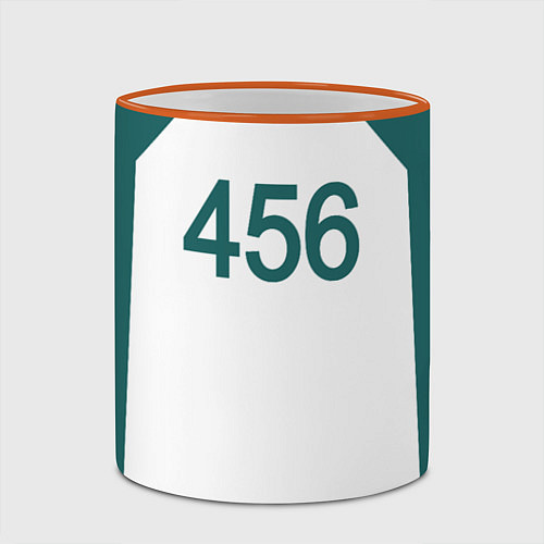 Кружка цветная Форма номер 456 / 3D-Оранжевый кант – фото 2