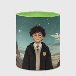Кружка 3D Гарри Поттер и белая сова, цвет: 3D-белый + светло-зеленый — фото 2