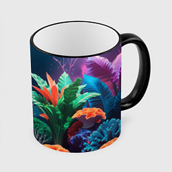 Кружка цветная Морские растения
