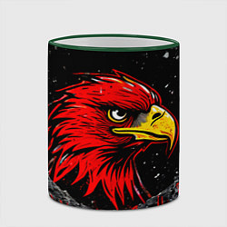 Кружка 3D Орел Атланта Хокс в стене, цвет: 3D-зеленый кант — фото 2