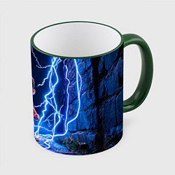 Кружка цветная Браун Джейлен в разрядах молний