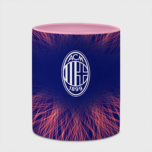 Кружка цветная AC Milan red energy / 3D-Белый + розовый – фото 2
