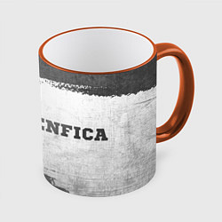 Кружка 3D Benfica - white gradient по-горизонтали, цвет: 3D-оранжевый кант