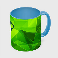 Кружка 3D Bleach green poly, цвет: 3D-белый + небесно-голубой