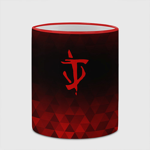 Кружка цветная Doom red poly / 3D-Красный кант – фото 2