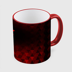 Кружка 3D Doom red poly, цвет: 3D-красный кант