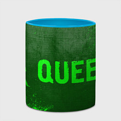 Кружка 3D Queen - green gradient по-горизонтали, цвет: 3D-белый + небесно-голубой — фото 2