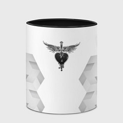 Кружка 3D Bon Jovi white poly, цвет: 3D-белый + черный — фото 2